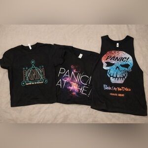 Panic at the disco 3 t-shirt lot